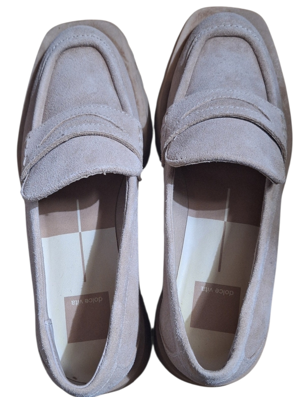 Dolce Vita Elias Dune Suede Lug Sole Platform Loafers - Women's 7 Academic